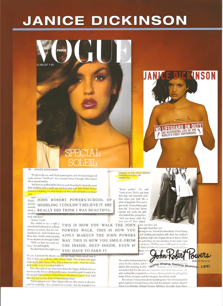 Janice Dickinson - a legacy of John Robert Powers