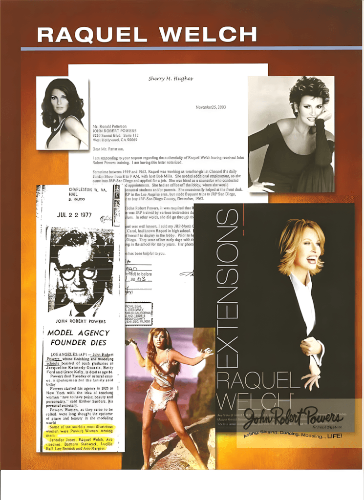 Raquel Welch - a legacy of John Robert Powers