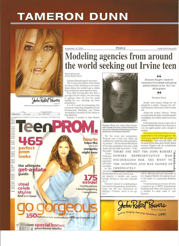 Tameron Dunn - a legacy of John Robert Powers