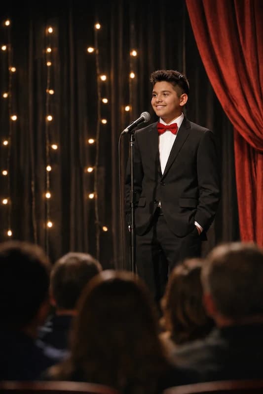 Performer on a virtual call with industry pros